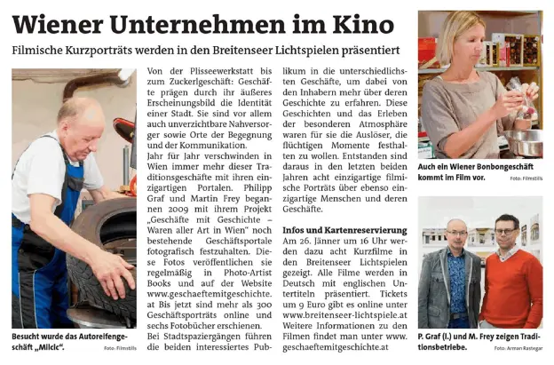 bz - Bezirkszeitung - Wiener Unternehmen im Kino